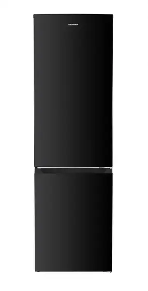 Combina frigorifica Heinner HCNF-HM253BKE++, 253 l, Clasa E, Full No Frost, Lumina LED, Usi reversibile, H 180 cm (Negru)