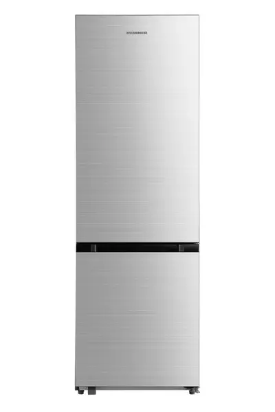 Combina frigorifica HEINNER HCNF-M330INVSE++, 330 L, Clasa E, Control electronic LED, Super racire, Lumina LED, H 186 cm (Argintiu)