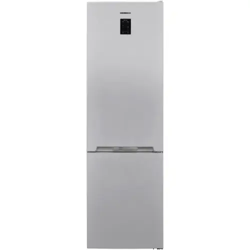 Combina frigorifica Heinner HCNF-V366SE++, 366 l, No Frost, Clasa E, Display, Control electronic, Iluminare LED, Alarma usa deschisa, H 201 cm, Argintiu