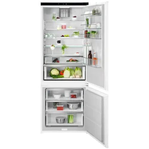 Combina frigorifica incorporabila AEG NSC7P751ES, 376 l, WiFi, Control electronic, Usi reversibile, Iluminare LED, Clasa E, H 189 cm (Alb)