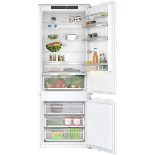 Combina frigorifica Incorporabila Bosch KBN96VFE0, 383 l, No Frost, VitaFresh, Iluminare LED, Clasa E, H 194 cm (Alb)