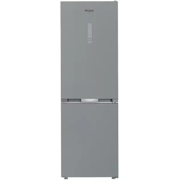 Combina frigorifica Whirlpool WHK 26362 XP5E, No Frost, 316 l, H 186.5 cm, Mod vacanta, Clasa D, Culoare Inox, Tehnologia al 6-lea simt, Display Digital, Inverter, 60 cm, Inox