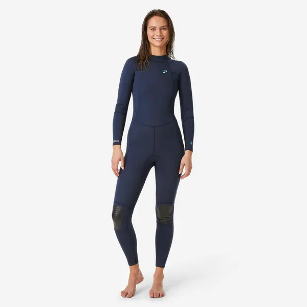 Combinezon întreg surf 2/2 mm cauciuc natural Yulex 100 Albastru Damă