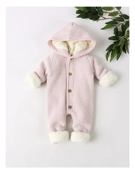 Combinezon tricotat babies Canario, roz