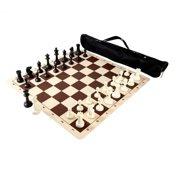 Combo Master: Piese Staunton 6 Master +Tabla vinil maro + Geanta