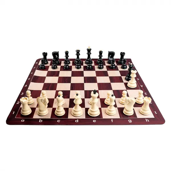 Combo set Zagreb: Set Piese sah Zagreb cu Tabla Mousepad Imitatie lemn