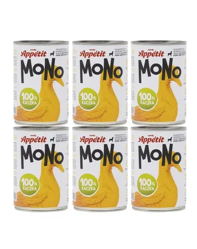 COMFY APPETIT MONO Hrana monoproteica cu rata 6x400 g pentru caini