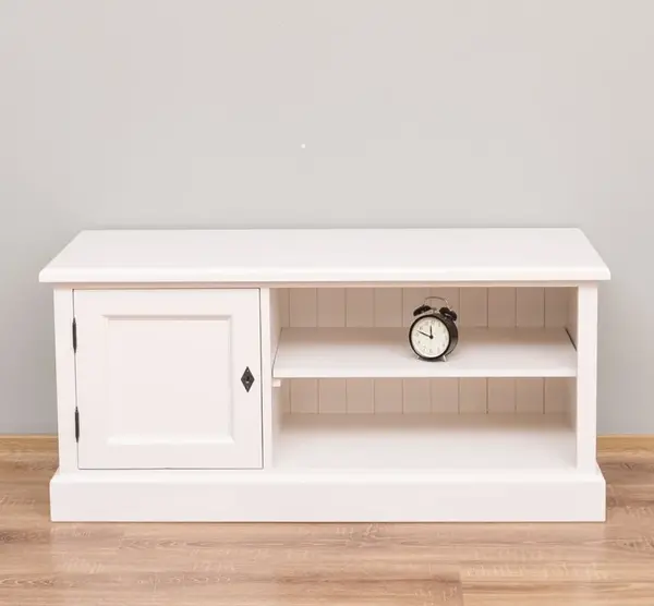 Comoda 1 usa si 1 raft cu finisaj Cream