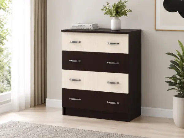 Comoda 4B Ro, Wenge + Mesteacan