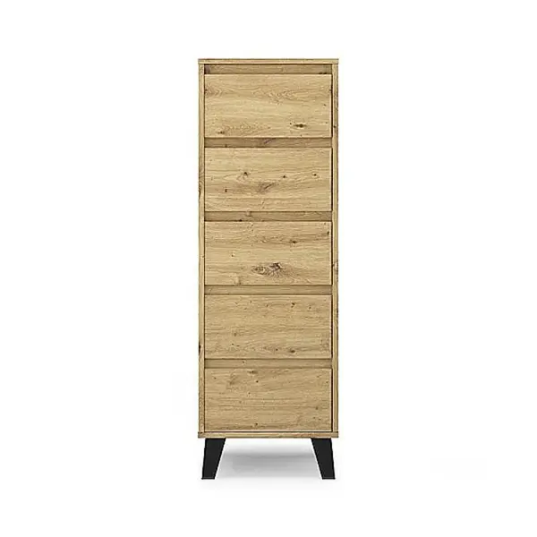Comoda BORG, 5 sertare, stejar artisan, 40x38,8x120,4 cm