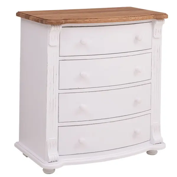 Comoda cu 4 sertare curbate, blat stejar, Colectia Directoire cu finisaj Dublu color