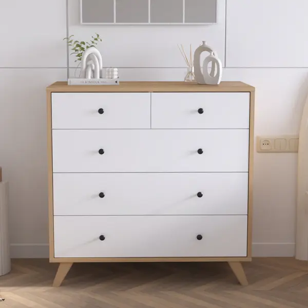 Comoda cu 5 sertare, 90 x 44,2 x 89,7 cm