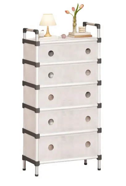 Comoda cu 5 sertare cadru metalic design modern organizator depozitare HY 7606