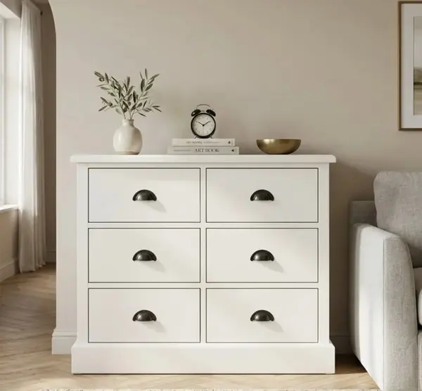 Comoda cu 6 sertare cu finisaj Signal White