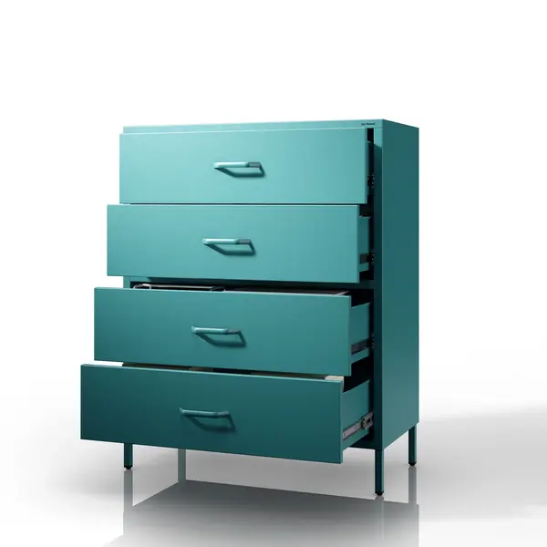 Comoda cu sertare CARLA, 800 x 1015 x 400 mm, Modern: verde marin Comodă cu sertare CARLA, 800 x 1015 x 400 mm, Modern: verde marin