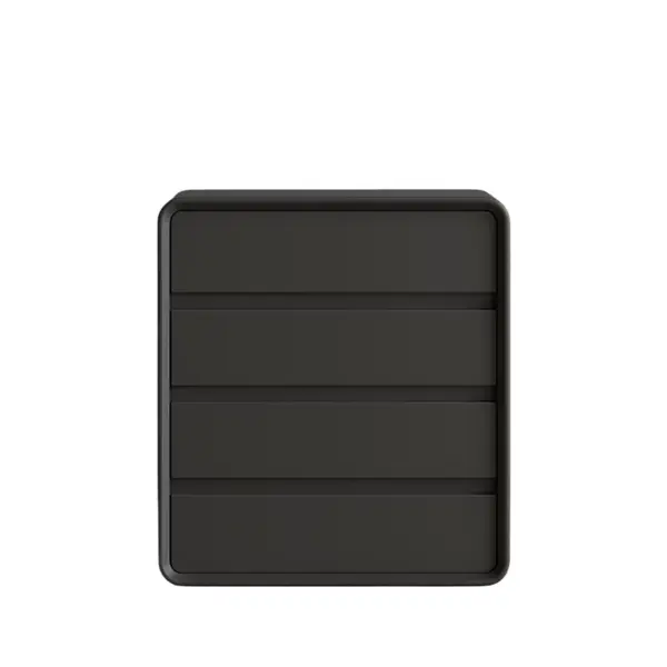 Comodă din MDF și piele PU – 4 sertare, 55x40x81 cm-DarkGray