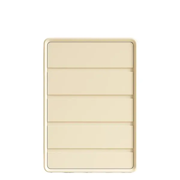 Comodă din MDF și piele PU – 5 sertare, 55x40x101 cm-White