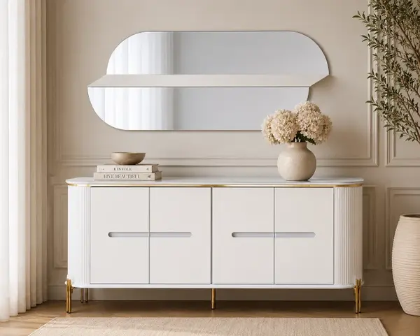 Comoda Elegance MDF Alb 180x40x80 cm