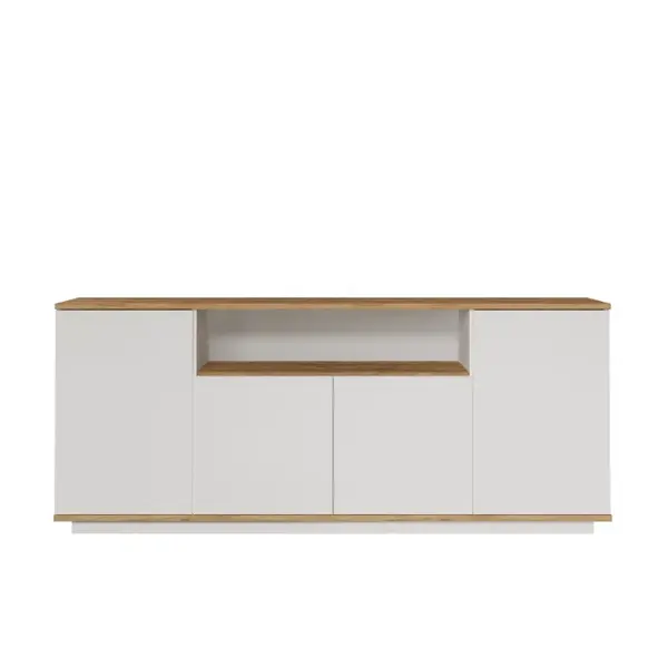 Comoda FR15-AW, pin atlantic + alb, 180x44,5x75 cm