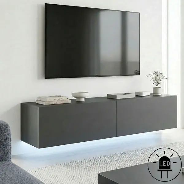 Comoda, Rival, Antracit, 35x120x30 cm