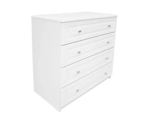 Comoda Sara - 4 sertare, MDF alb