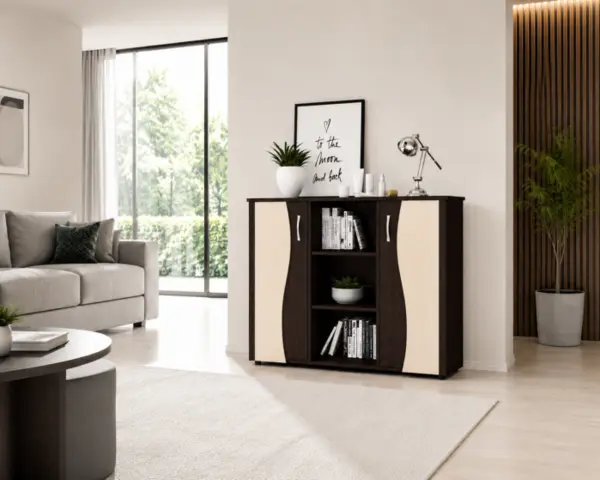 Comoda Tineret Wenge Mesteacan 120x45x95 cm