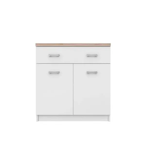 Comoda TOP MIX, 2 usi, 1 sertar, alb, 80x33x85 cm