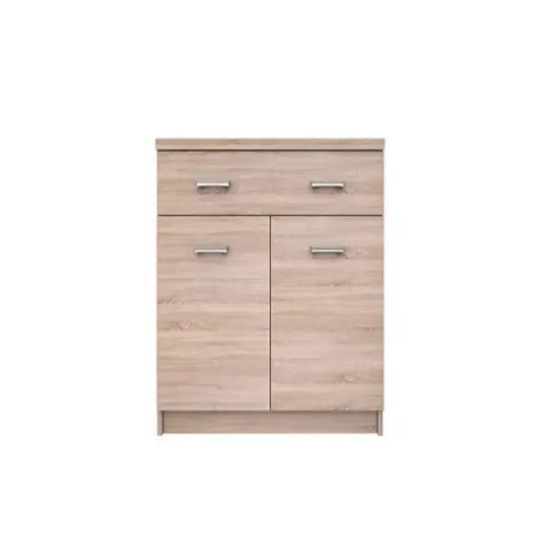 Comoda TOP MIX, 2 usi, 1 sertar, stejar sonoma, 60x33x85 cm