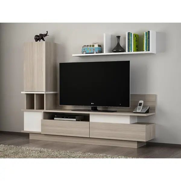 Comoda Tv Como - White, Cordoba, Alb, 149x171x32 cm