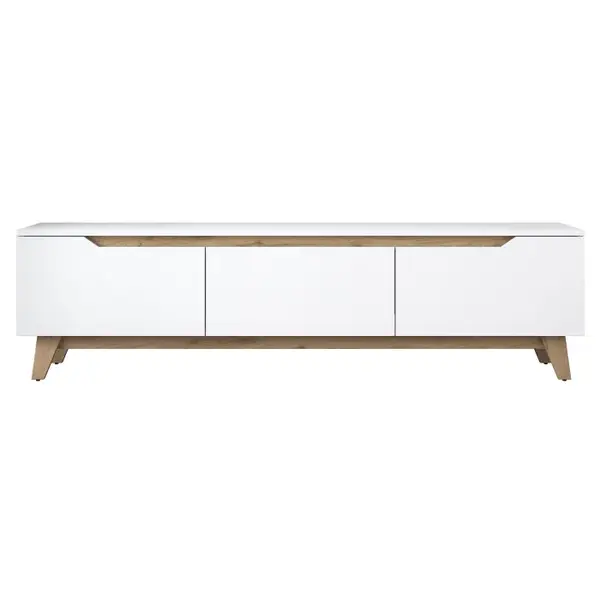 Comoda TV D1 2472, alb + nuc, 180x35x48,6 cm