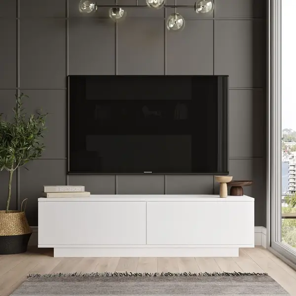 Comoda TV FN1 Alb 140x38.2x35.5 cm