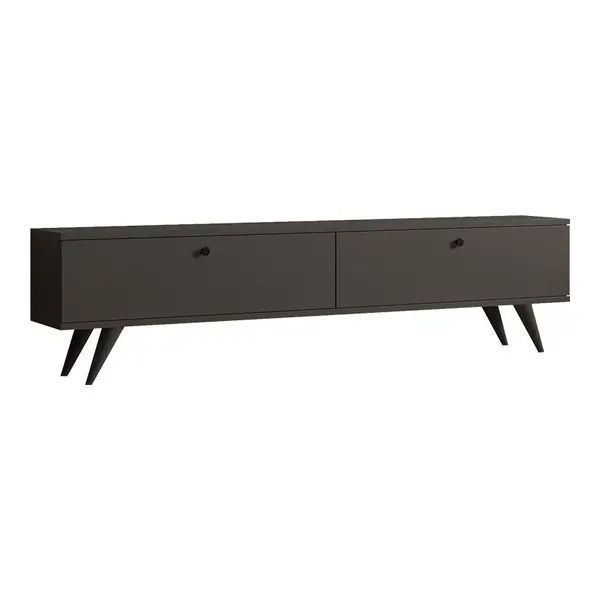 Comoda TV Jate Gri inchis 160x25x40 cm