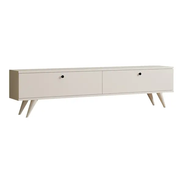 Comoda TV Jate, Pako World, Alb, 160x25x40 cm