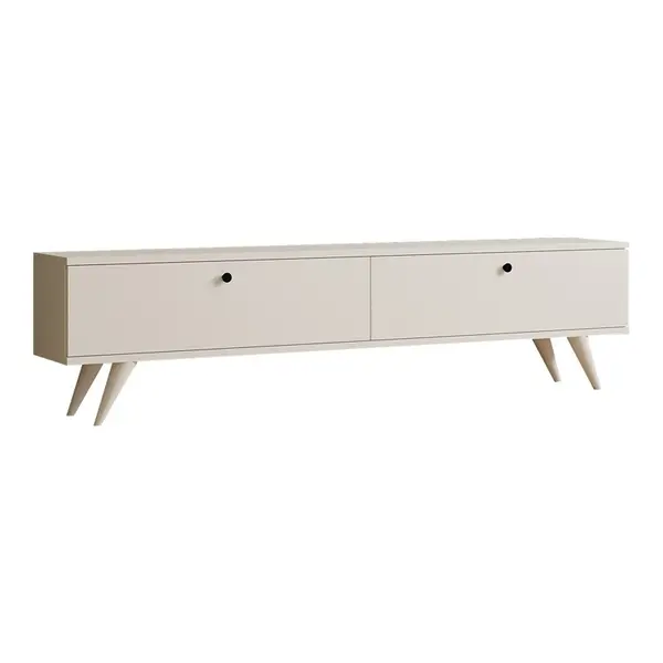 Comoda TV Jate, Pako World, Alb, 160x25x40 cm