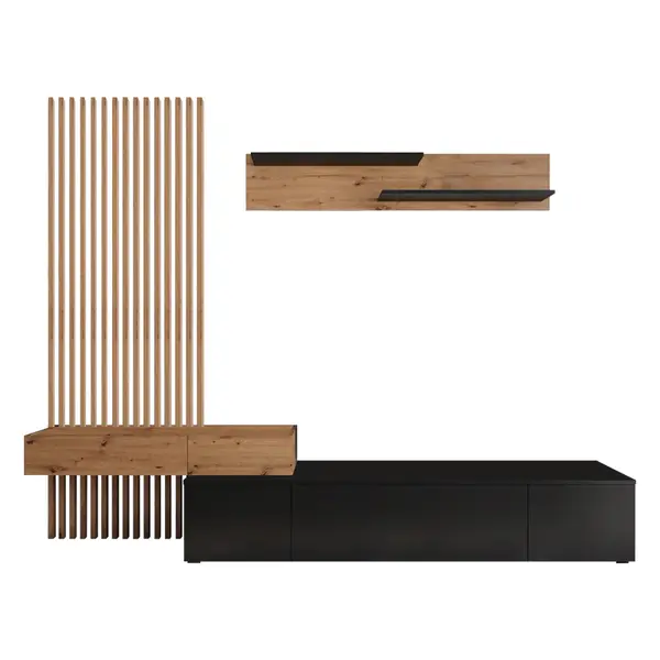 Comoda TV Litende Lux cu Riflaj, Diverse culori, 250x42x200 cm, 42x250 cm