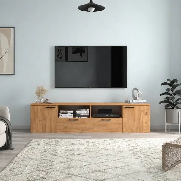 Comoda TV moderna din PAL 181,3x41x45,6 cm, pentru living