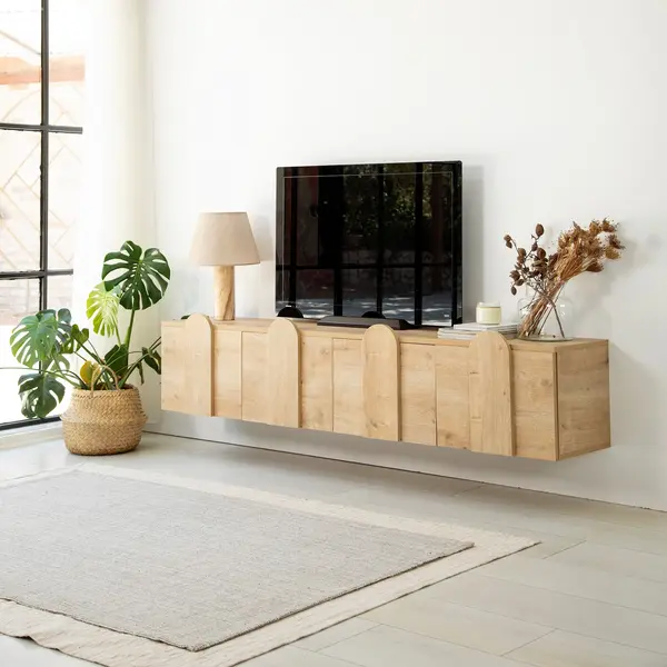 Comodă TV New Line Neostill, stejar - nuc, 180x35 cm
