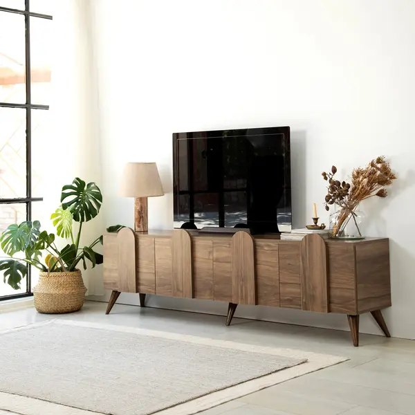 Comodă TV New Line Neostill, stejar - nuc, 180x35 cm