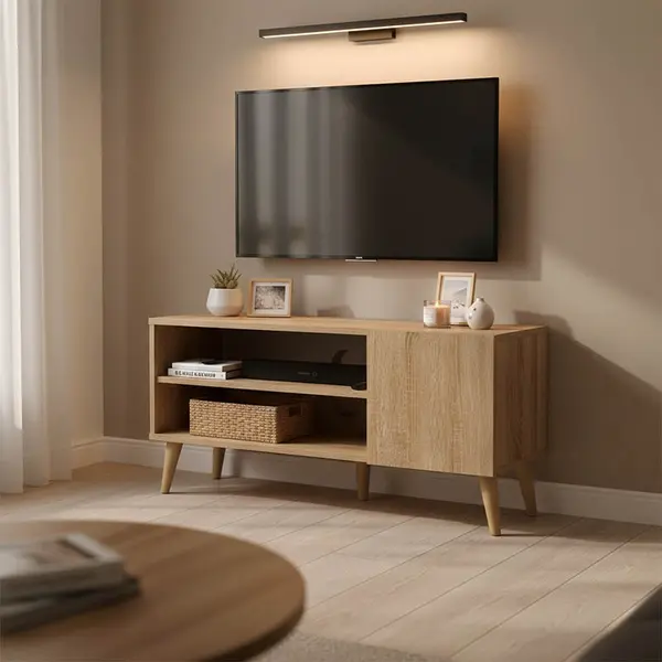 Comoda TV, Orianne, Stejar, 90x32x46 cm