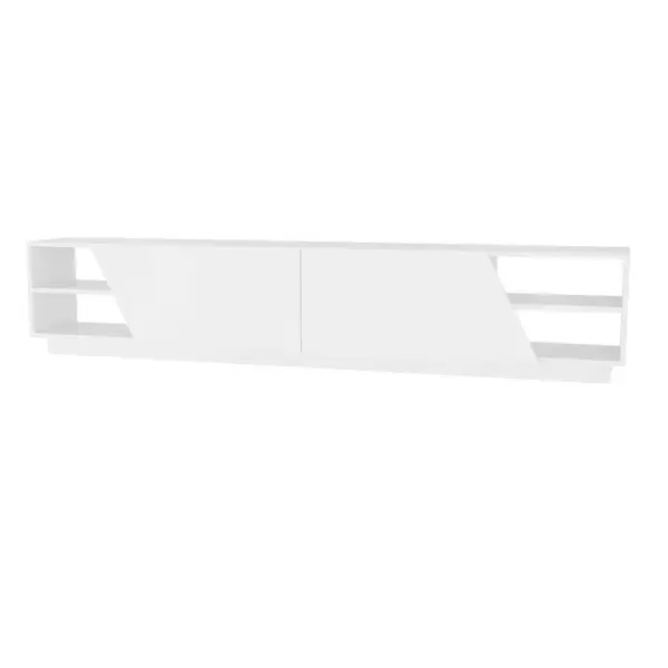 Comoda TV RHODES, alb, 240x37,1x47,4 cm