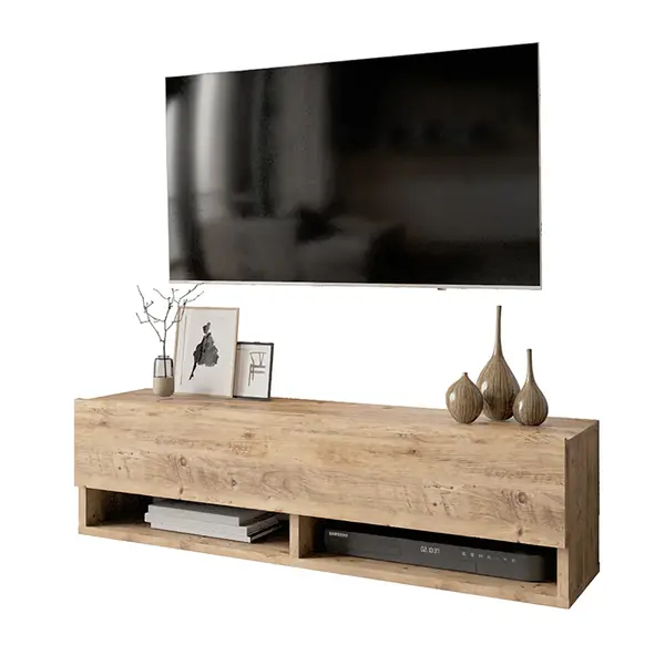 Comoda TV Roscoe, Stejar, 100x32x30 cm