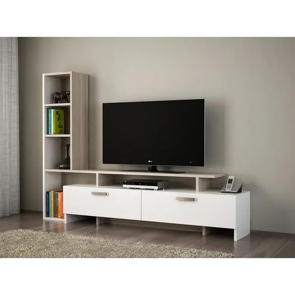 Comoda Tv Simal - White, Cordoba, Alb, 149x171x32 cm