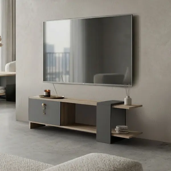 Comoda TV, Standi, Pako, Sonoma 120x25x36.8 cm