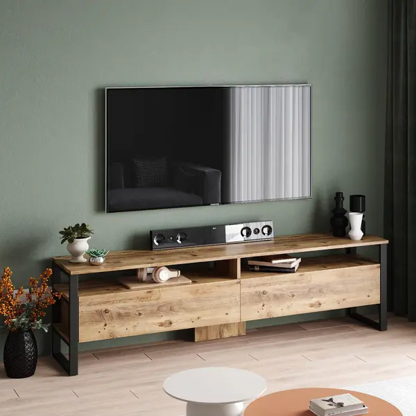 Comoda TV Telvira 19, Stejar, 180x56x36 cm