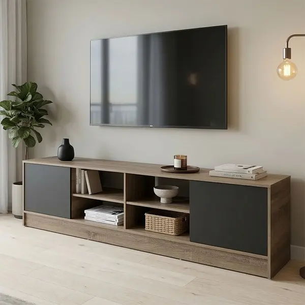 Comoda TV, Tivia, Sonoma, 35x180x41.5 cm