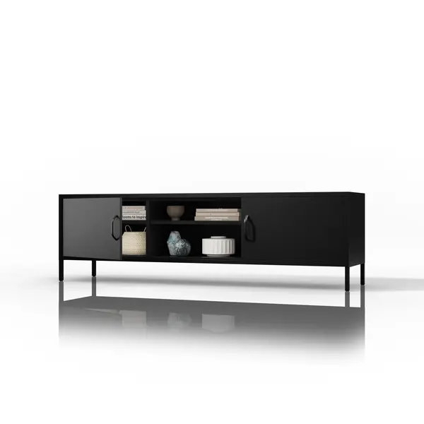 Comoda TV XL ROSARIA 1700 x 400 x 500, neagra Comodă TV XL ROSARIA 1700 x 400 x 500, neagră