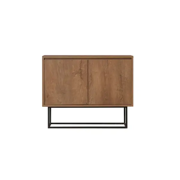 Comoda ZURI, nuc + negru, 90x36x72 cm