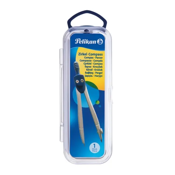 Compas scolar din plastic pentru mina, Pelikan