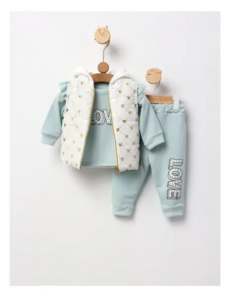 Compleu cu vesta Loving Love verde