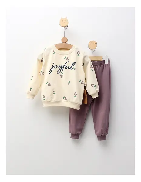 Compleu Joyful, model crem-mov